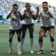 Tchê Tchê, Júnior Santos e Tiquinho comemoram gol da vitória no Allianz Parque (Foto: Vitor Silva/Botafogo)