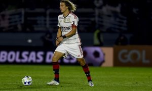 David Luiz em ação durante a goleada sofrida pelo Flamengo (Foto: Marcelo Cortes/Flamengo)