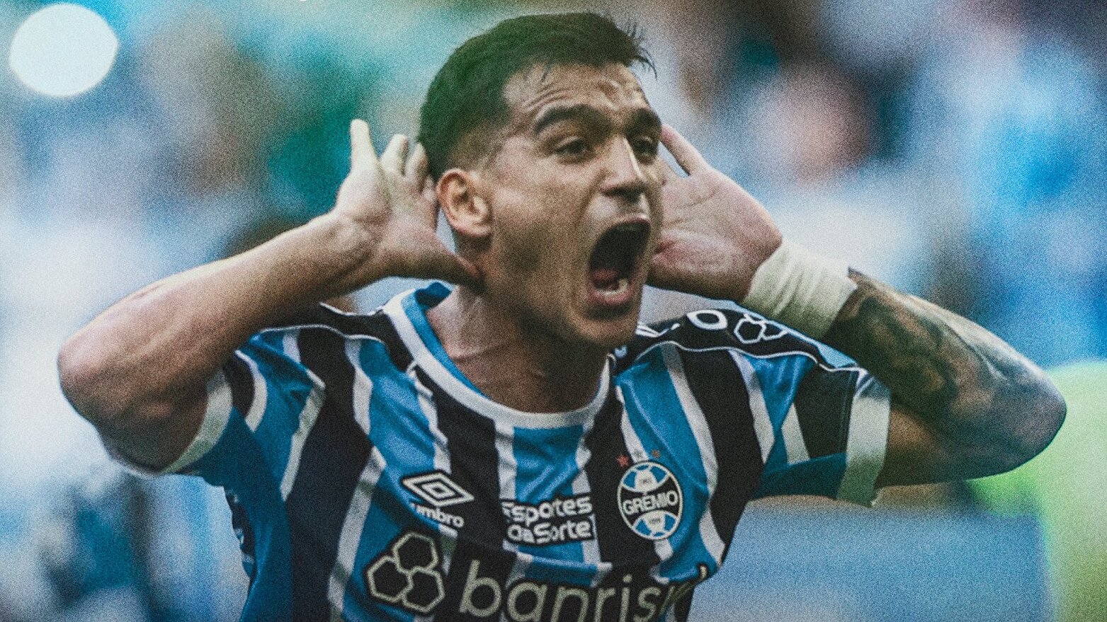 Cristaldo comemora gol do Grêmio - (Foto: Reprodução / Grêmio)