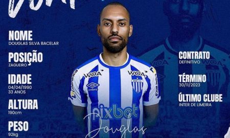Avaí anuncia contratação do zagueiro Douglas Bacelar (Foto: Divulgação/Avaí)