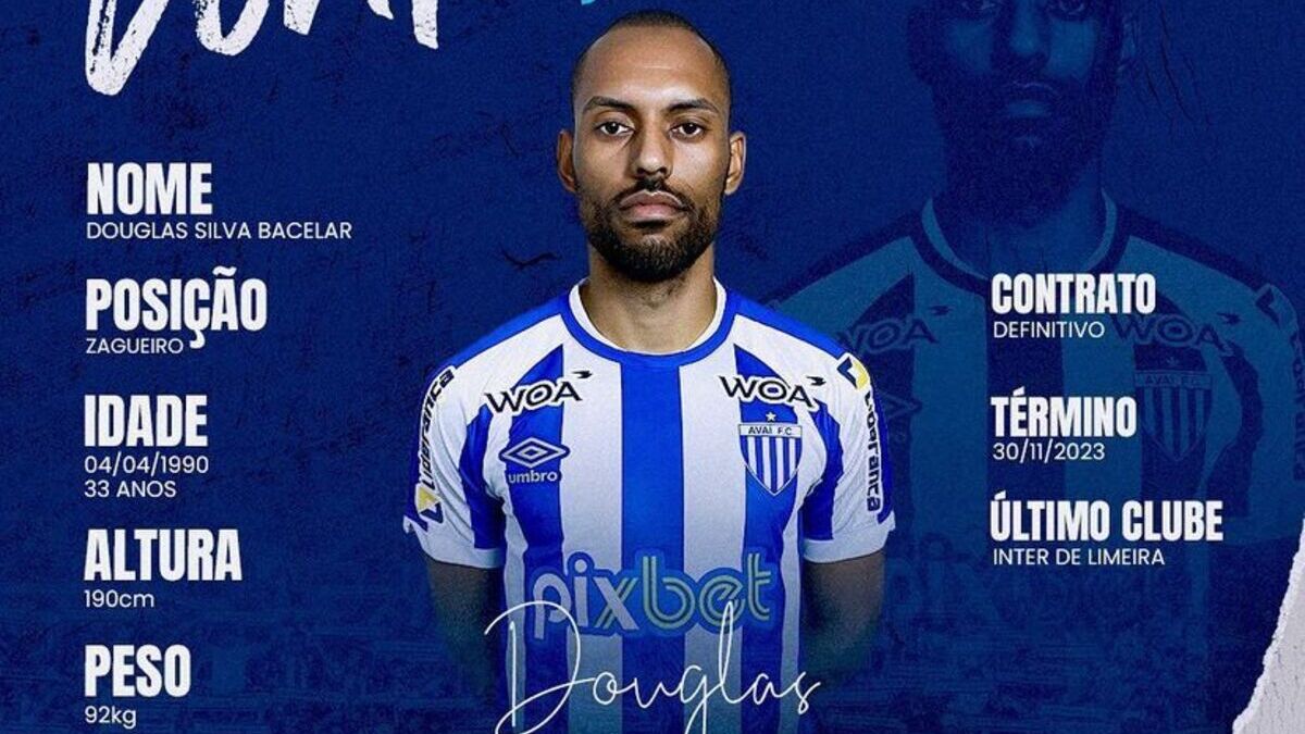 Avaí anuncia contratação do zagueiro Douglas Bacelar (Foto: Divulgação/Avaí)