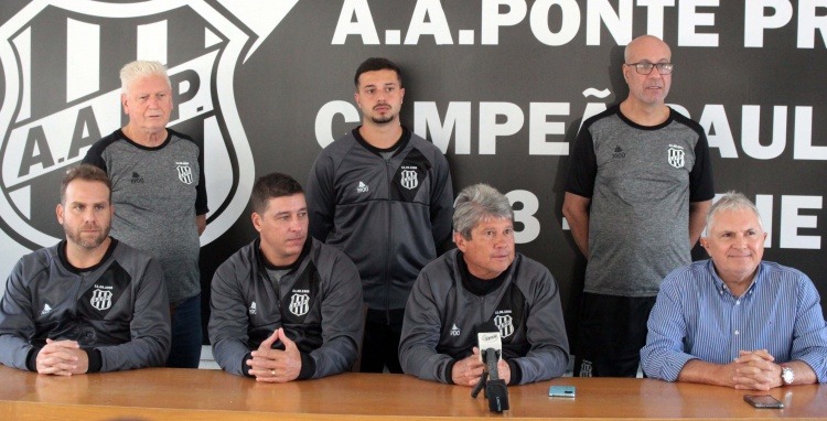 Comissão Técnica da Ponte Preta para a Copa Paulista — Foto: Guilherme Drovas