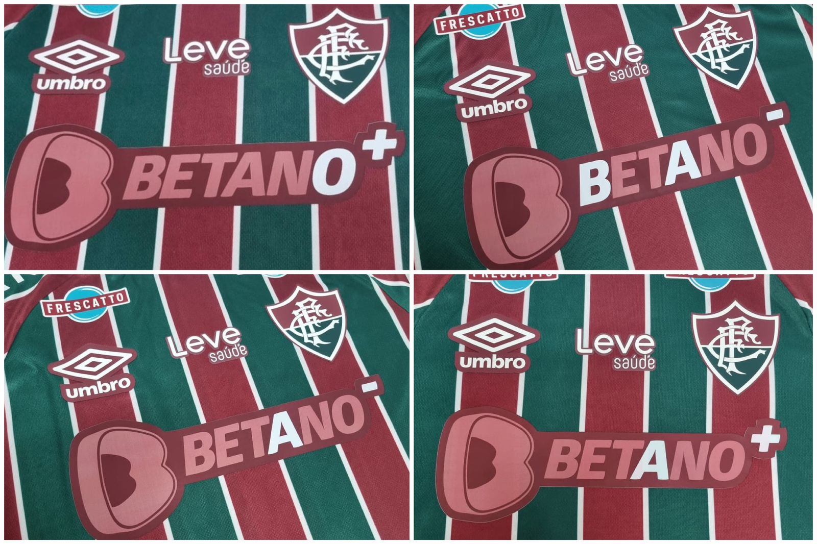 Jogadores entram em campo com os diferentes tipos sanguíneos representados na camisa contra o Atlético-MG (Foto: Divulgação/Fluminense)