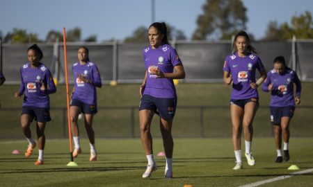 Treino da Seleção feminina em Brisbane antes da estreia na Copa do Mundo