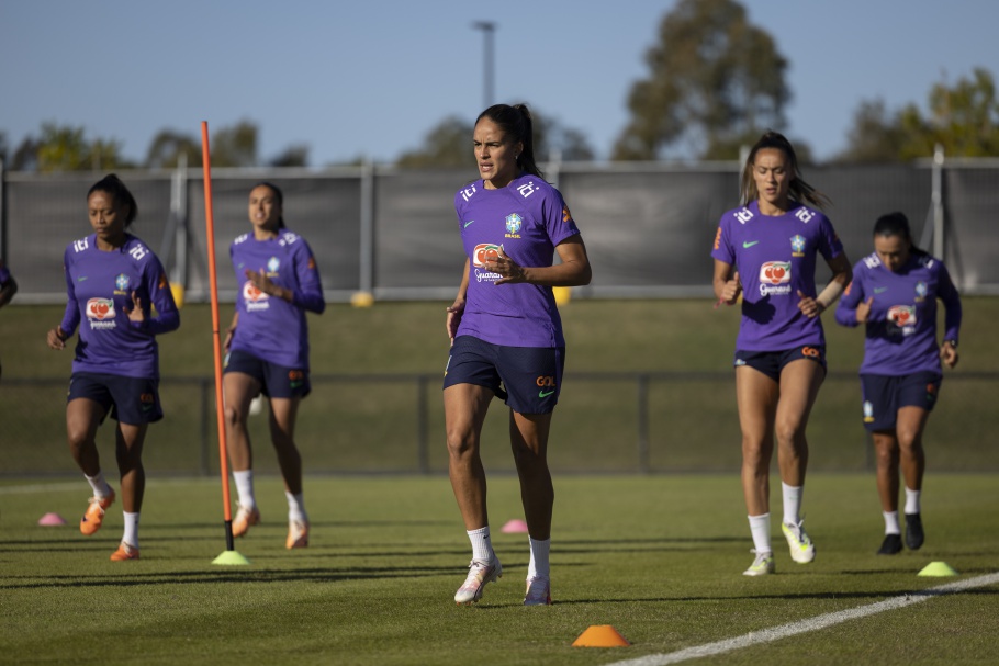 Treino da Seleção feminina em Brisbane antes da estreia na Copa do Mundo