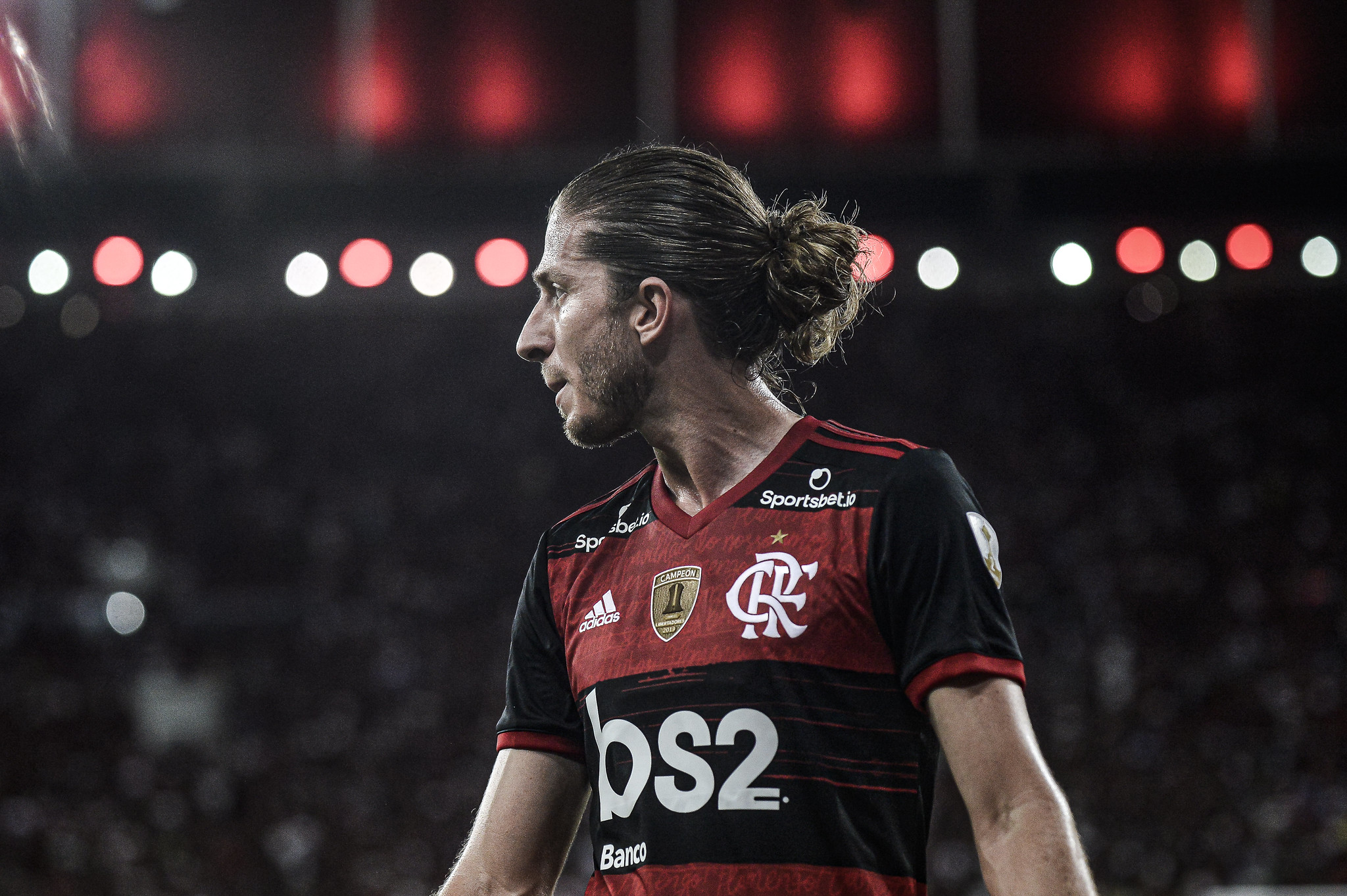 Filipe Luís pelo Flamengo (Foto: Marcelo Cortes/Flamengo)