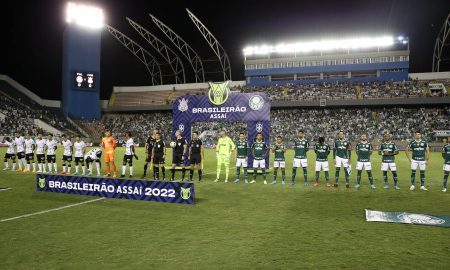 Palmeiras e Corinthians em duelo na Arena Barueri pelo Brasileirão 2022. FOTO: Cesar Greco/Palmeiras