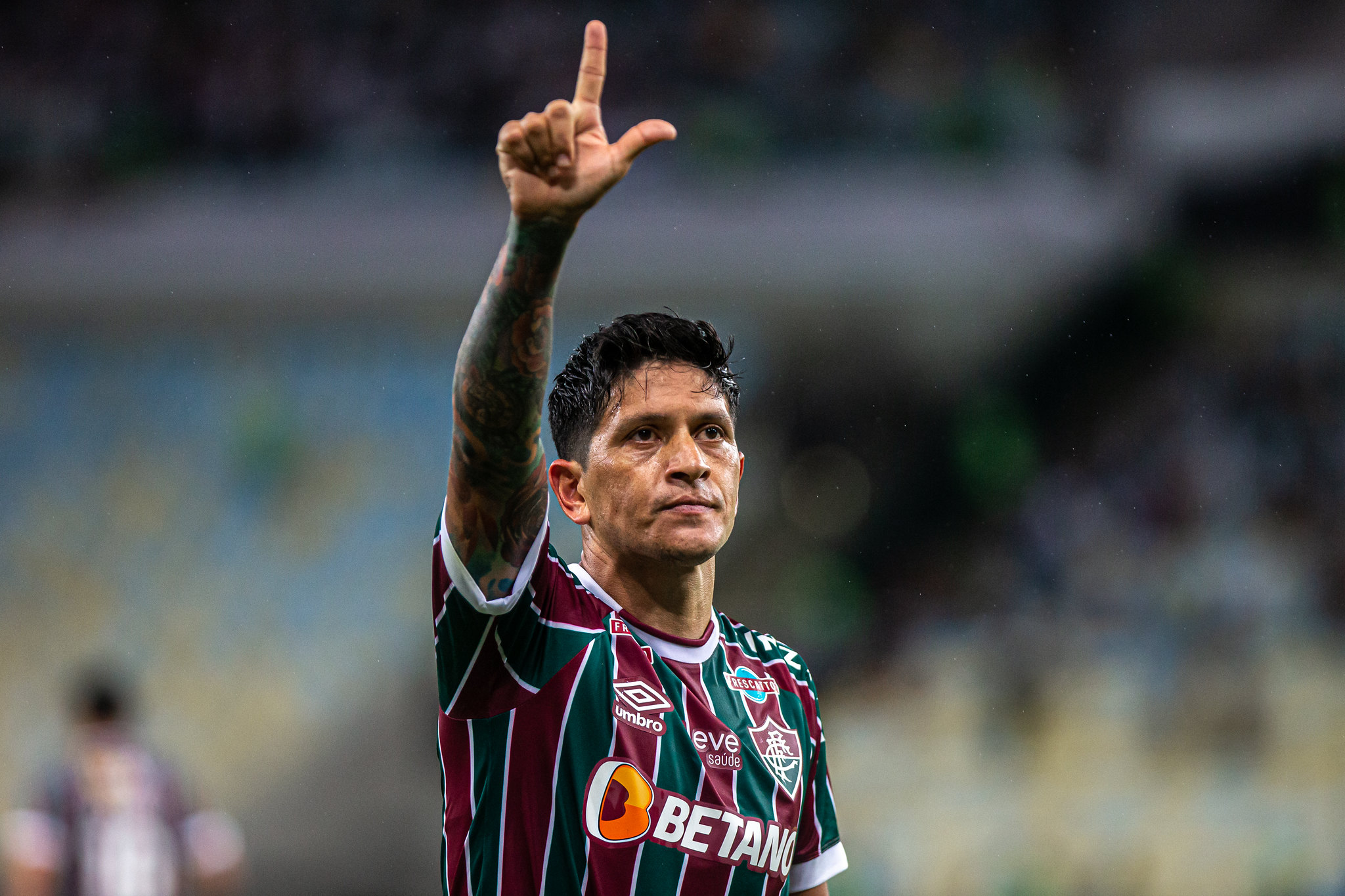 Cano comemorando gol contra o Santos (FOTO DE MARCELO GONÇALVES / FLUMINENSE FC)