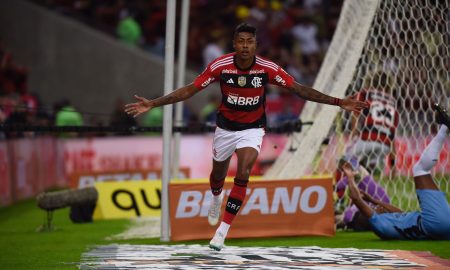 Bruno Henrique comemora gol contra o Athletico, pela Copa do Brasil (Foto: Gilvan de Souza | Flamengo)