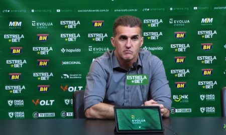 Vagner Mancini em entrevista coletiva após empate contra Atlético / Foto: Reproduçao TV Coelho