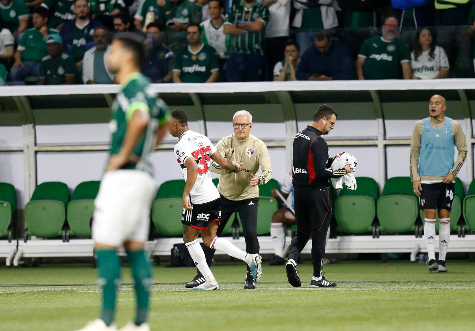 Dorival passando instruções durante a partida (Foto: Paulo Pinto / saopaulofc.net)