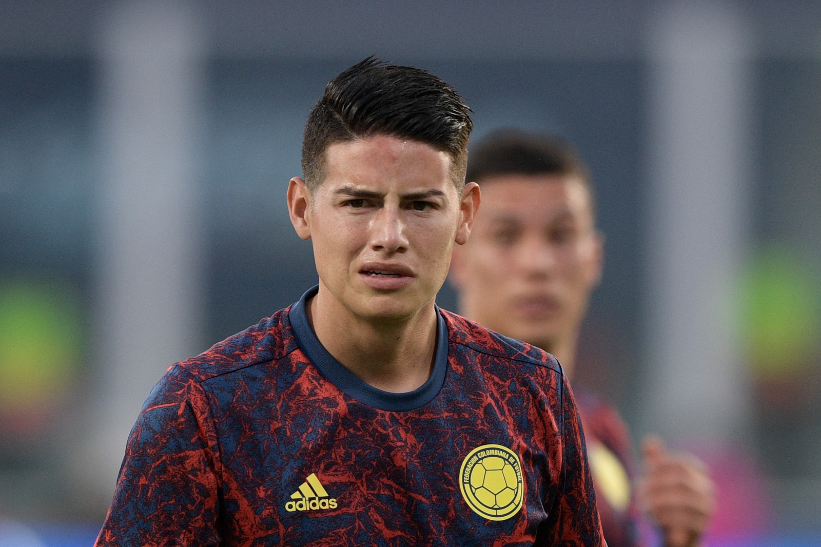 James Rodríguez em treino da seleção colombiana (Foto: Juan Mabromata / AFP via Getty Images)