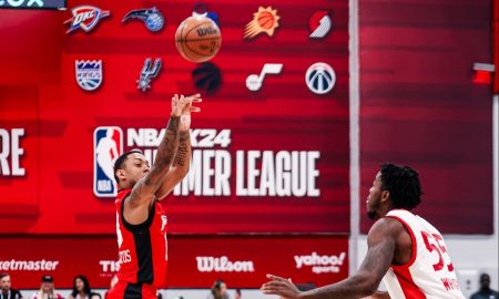 Yago em quadra pelo Chicago Bulls na Summer League (Foto: Redes Sociais/Chicago Bulls)