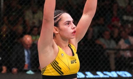 Ariane Lipski em luta contra Melissa Gatto (Foto: Divulgação/Instagram Oficial UFC)