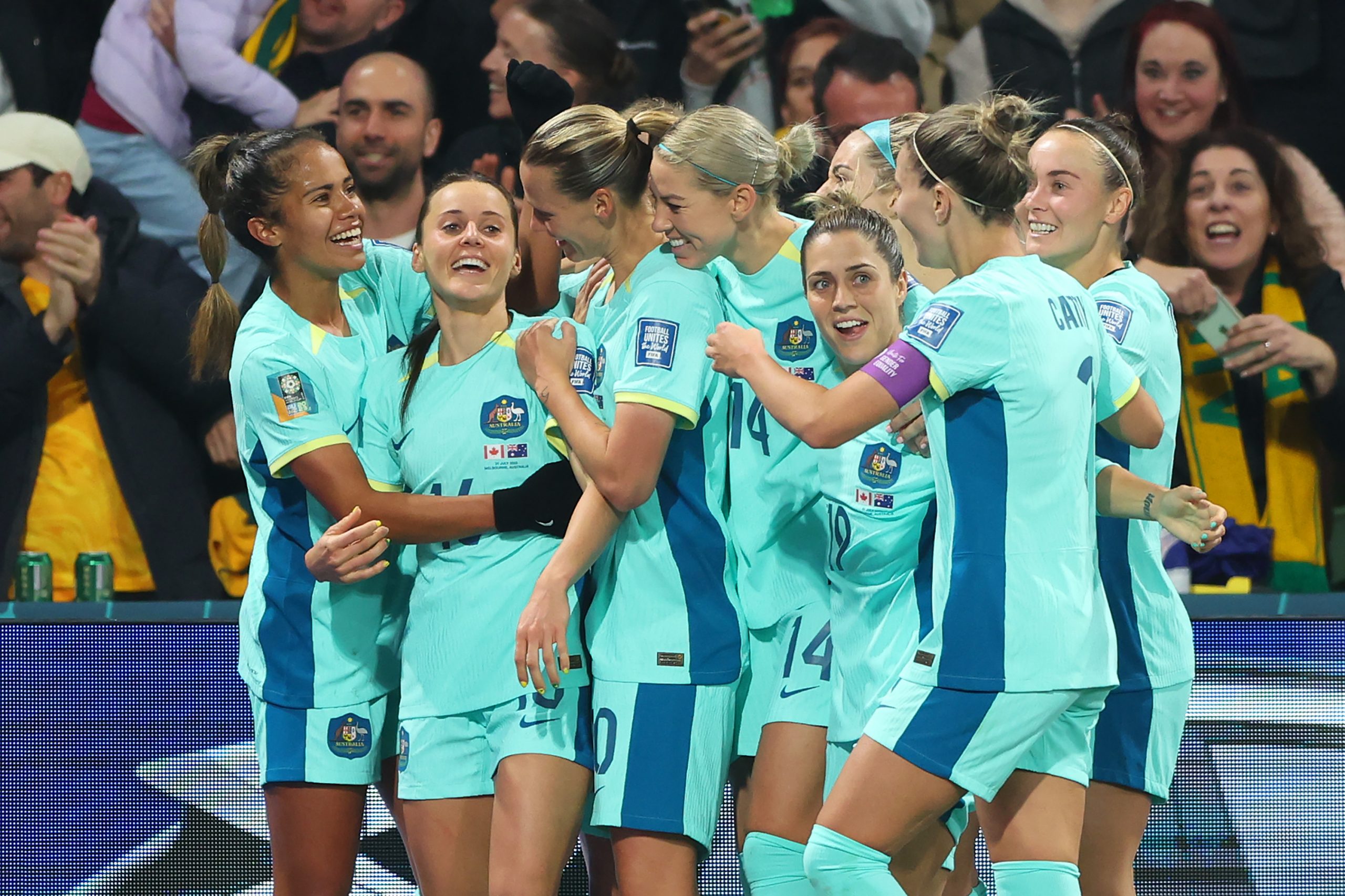 Grande exibição da Austrália classifica Matildas às oitavas da Copa (Robert Cianflone/Getty Images)