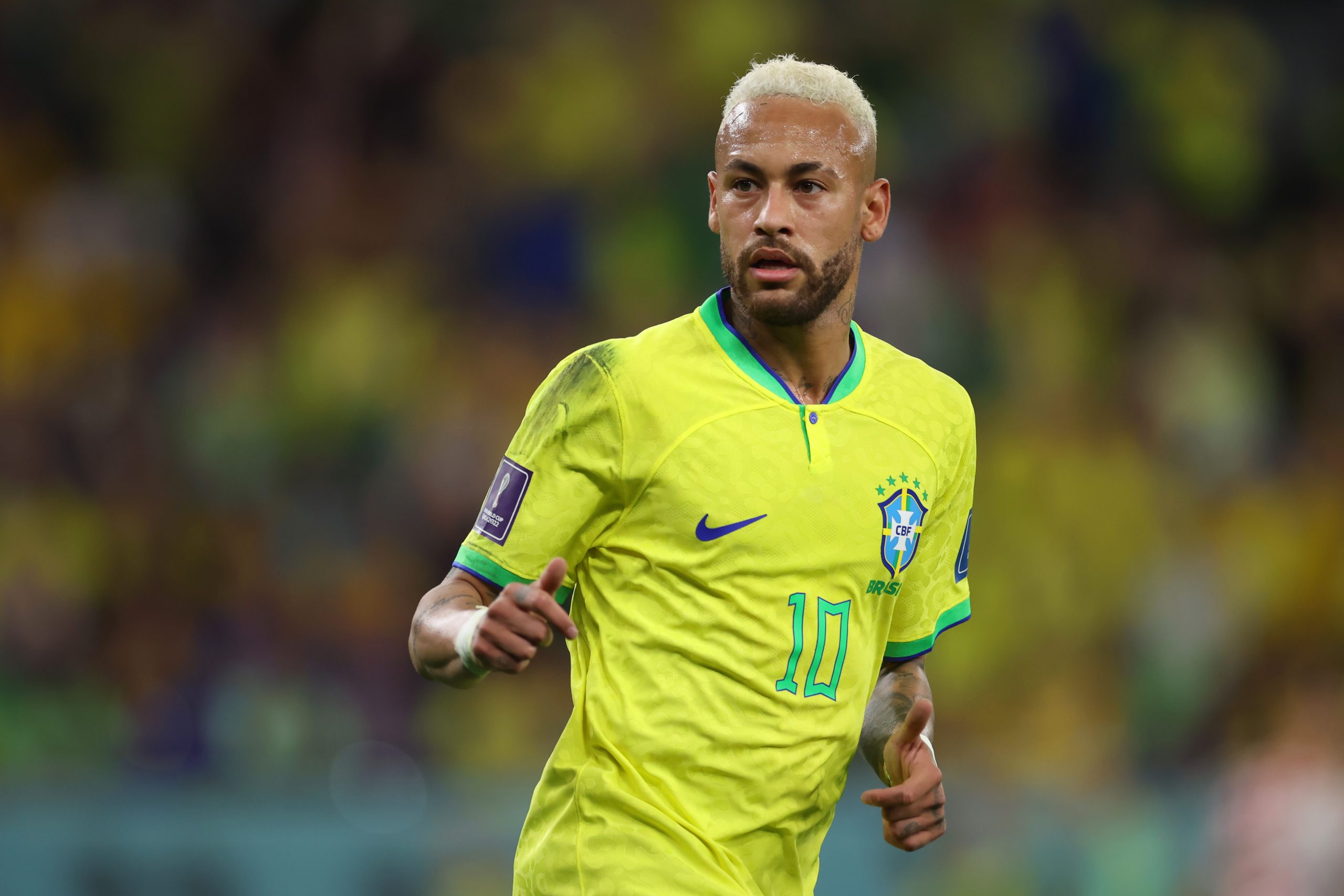 Neymar em ação na Copa do Mundo do Qatar (Foto: Alex Grimm/Getty Images)