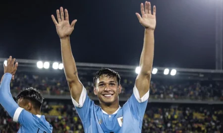 Mateo Ponte foi um dos destaques do Uruguai na Copa do Mundo sub-20 (Foto: Reprodução/Conmenbol)