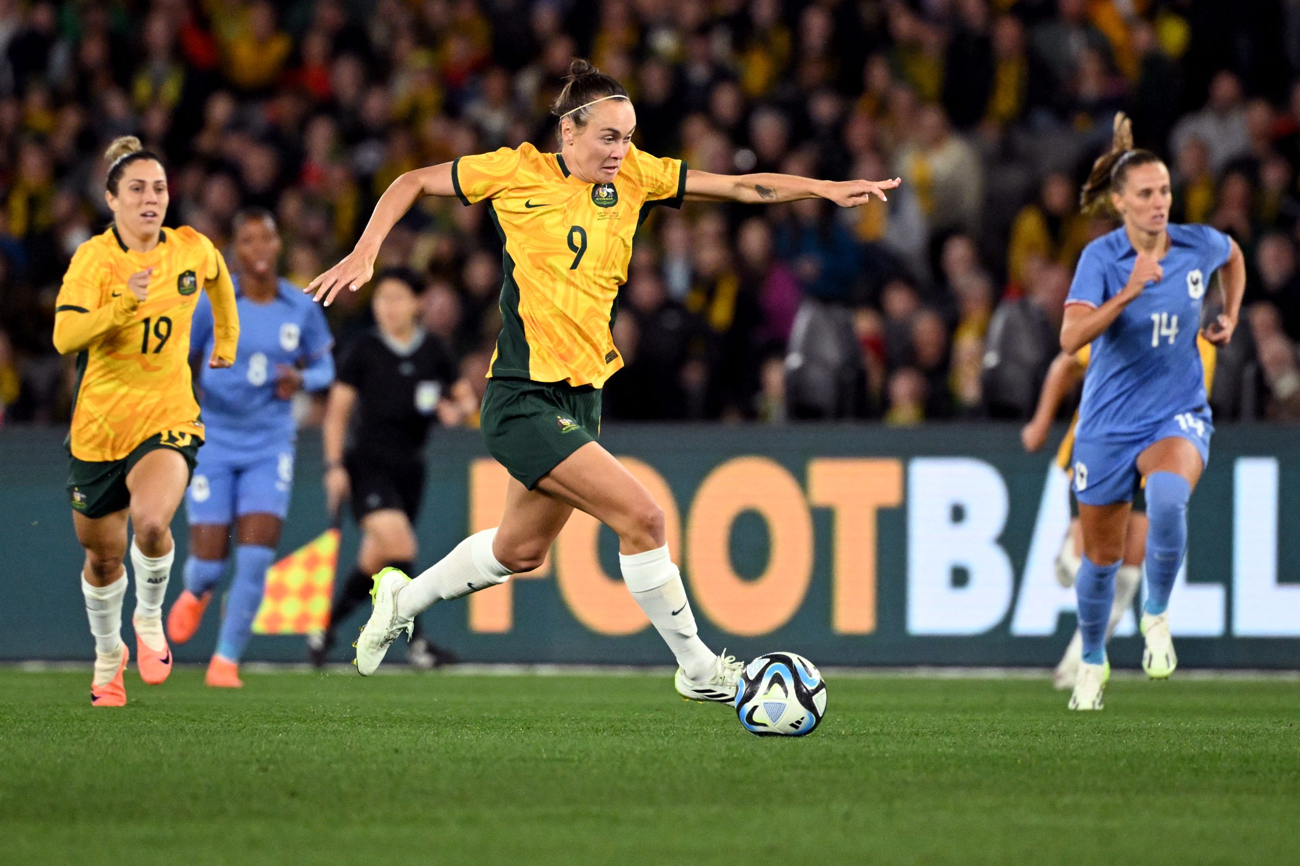 A australiana Caitlin Foord (Photo by WILLIAM WEST/AFP via Getty Images)