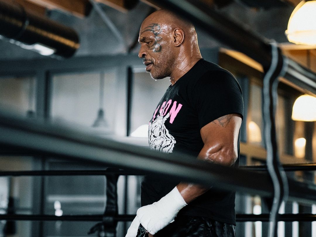 Mike Tyson em treinamento (Foto: Reprodução/Instagram)