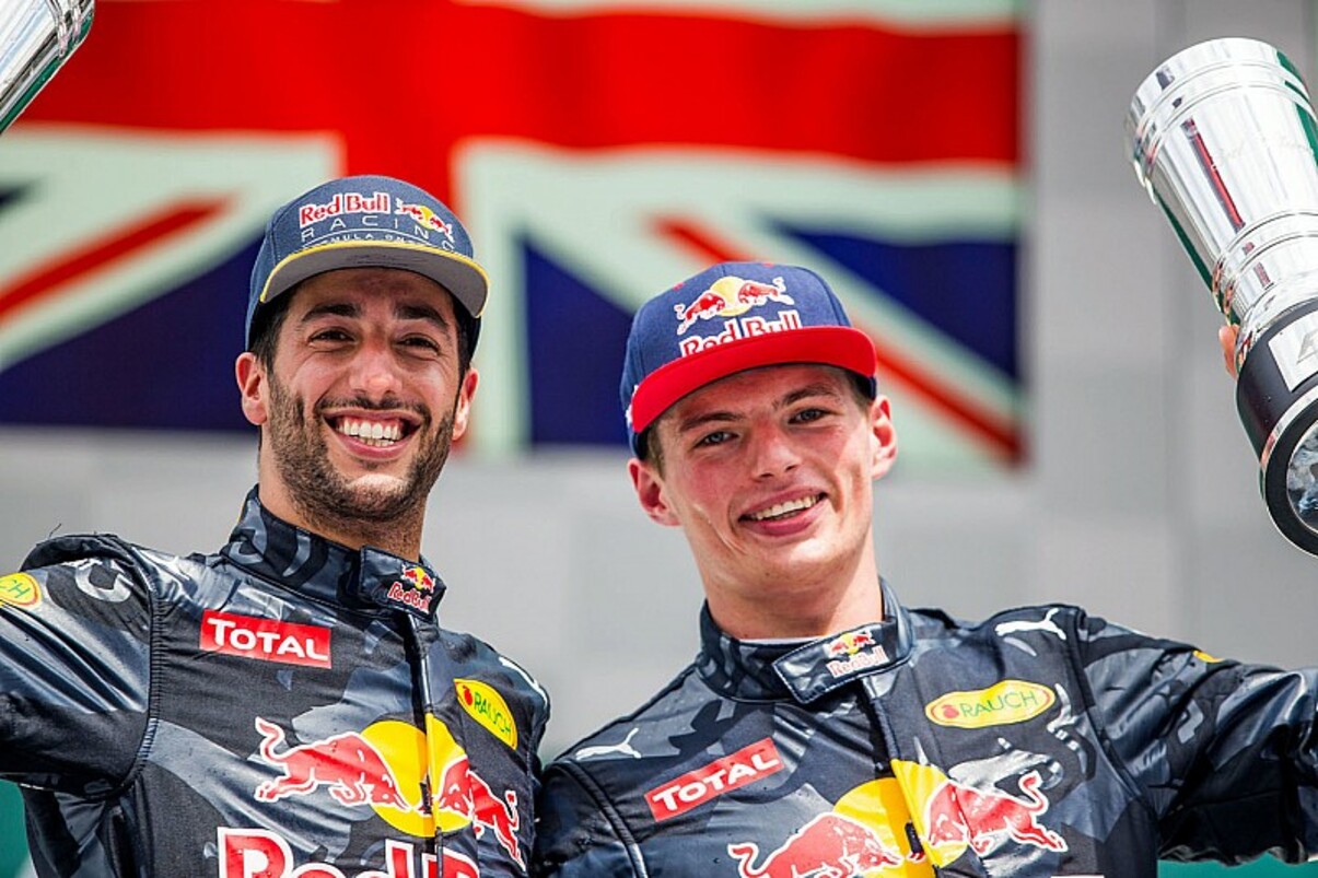 Ricciardo e Verstappen foram parceiros de RBR por dois anos (Foto: Divulgação/Red Bull)