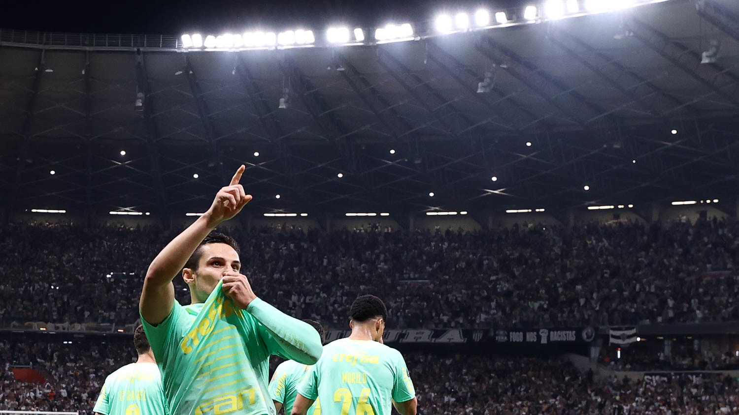 Atuações ENM: Veiga decide e Palmeiras abre vantagem contra o Atlético pela Libertadores. (Foto: Cesar Greco/Palmeiras)