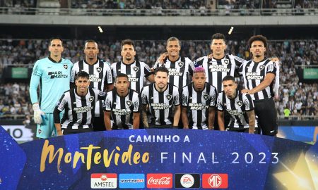 Time do Botafogo para o confronto contra o Guaraní. (Foto: Vitor Silva/Botafogo.)