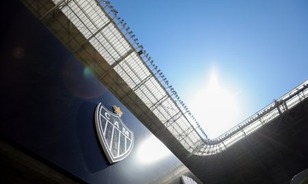 Atlético já fez treinos na Arena para ambientação (Foto: Pedro Souza/Atlético)