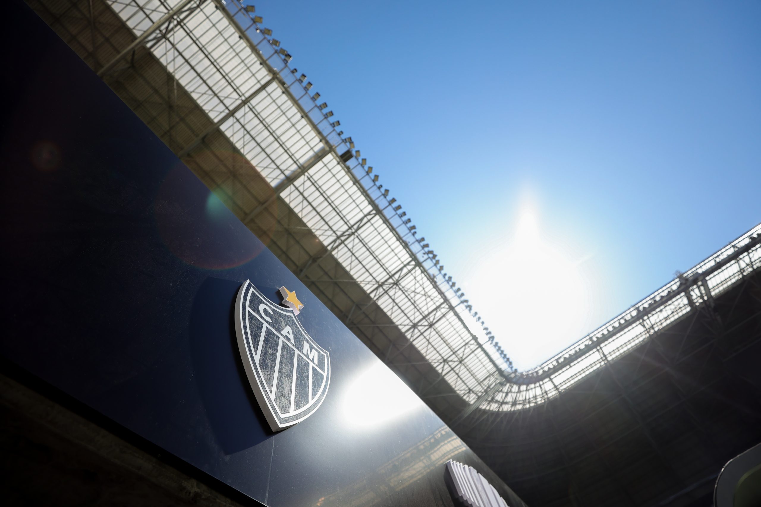 Atlético já fez treinos na Arena para ambientação (Foto: Pedro Souza/Atlético)