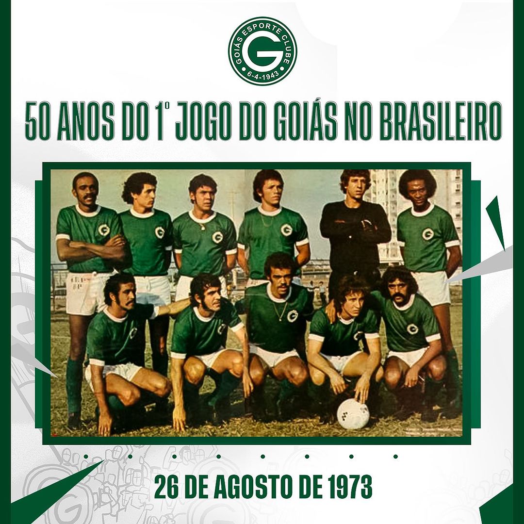 Equipe do Goiás que estreou no Brasileiro em 1973 - Foto: Divulgação / Goiás