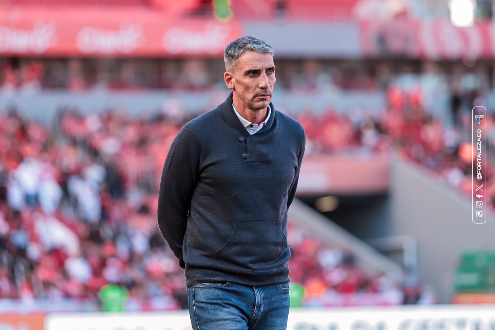 O Fortaleza de Juan Pablo Vojvoda sucumbe ao Bahia na Arena Fonte Nova. (Foto: Mateus Lotif/FEC)