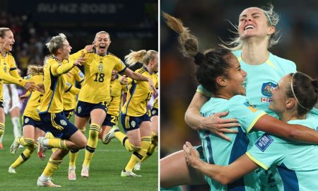 Comemorações das duas deleções durante o Mundial (Fotos: WILLIAM WEST/AFP via Getty Images e Robert Cianflone/Getty Images)