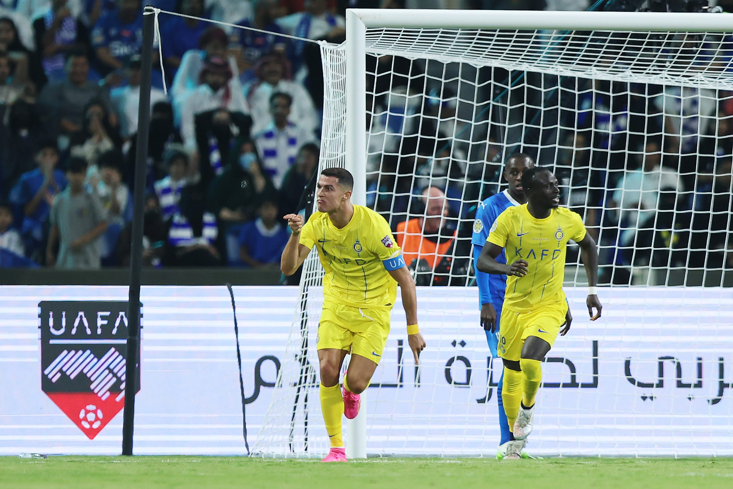 Cristiano Ronaldo fez os dois gols do Al Nassr (Foto: Yasser Bakhsh/Getty Images)
