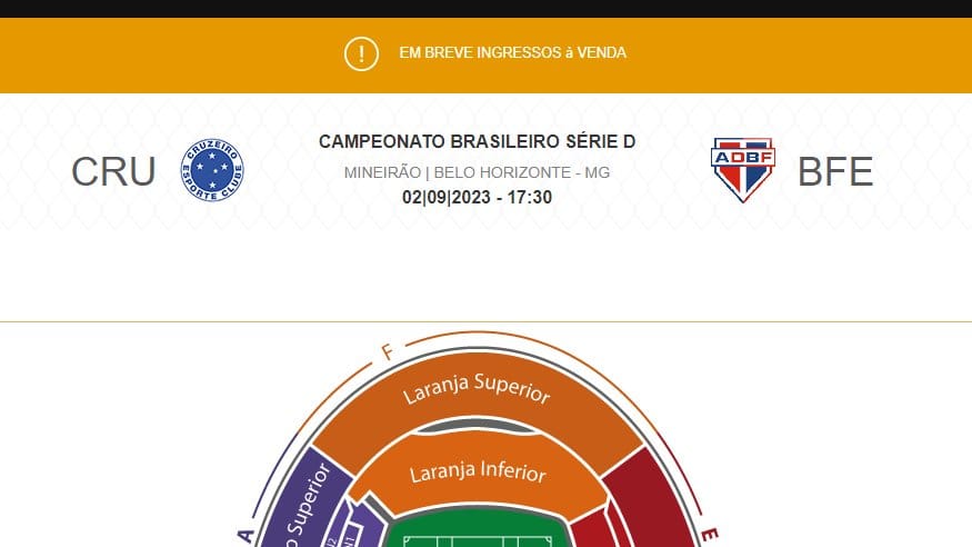 Mineirão substitui escudo do Athletic pelo do Cruzeiro em jogo da Série D (Foto: Reprodução/Futebolcard)