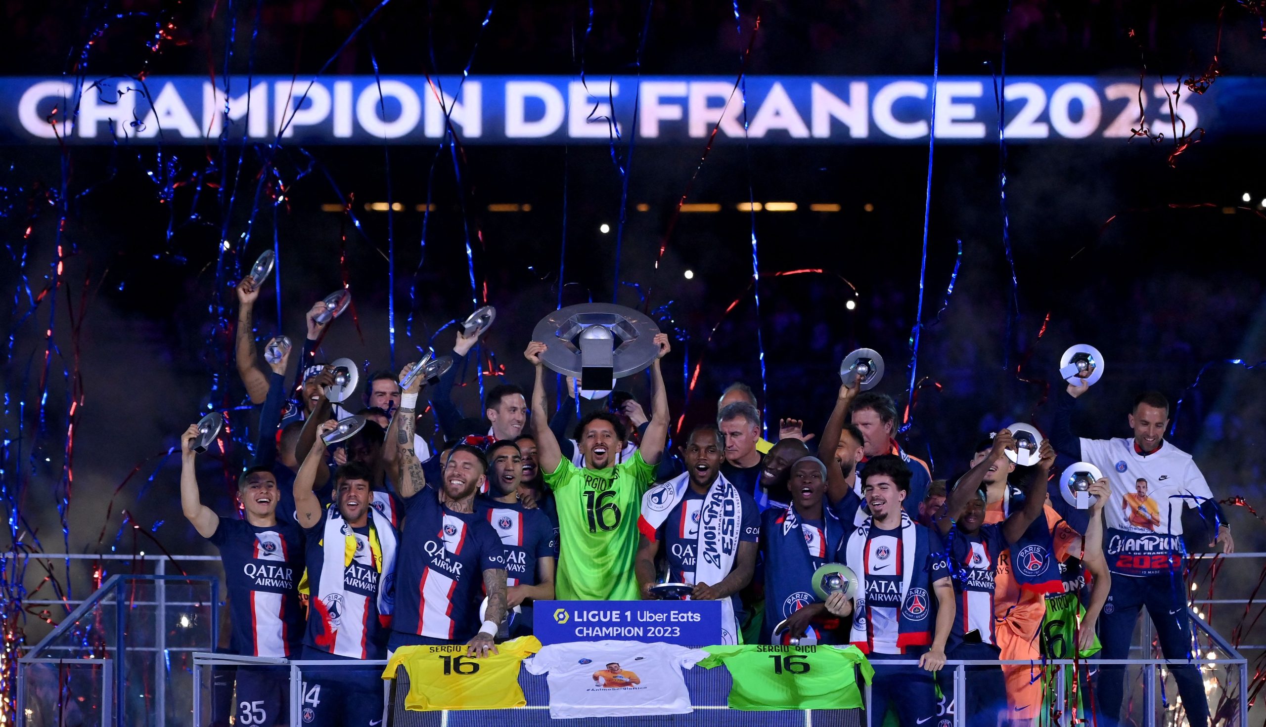 PSG conquistou a Ligue 1 na última temporada e se tornou maior campeão francês de todos os tempos (Franck Fife/AFP via Getty Images)