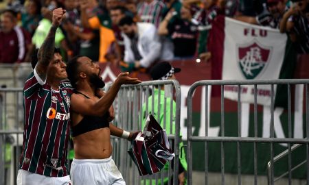 Samuel Xavier marcou o primeiro gol da vitória do Fluminense por 2 a 0 (Mauro Pimentel/AFP via Getty Images)