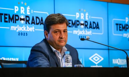 Presidente do Grêmio Alberto Guerra - )FOTO: LUCAS UEBEL/GREMIO)