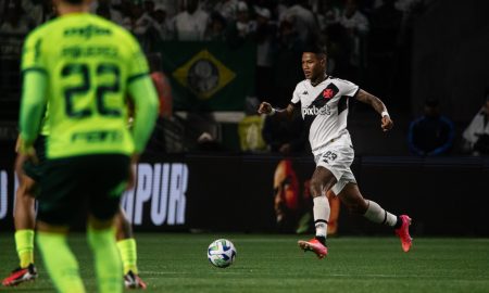 Zé Gabriel contra o Palmeiras (Foto: Leandro Amorim/Vasco)
