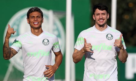 Piquerez e Richard Ríos retornaram da Data FIFA (Foto: Cesar Greco/Palmeiras/by Canon)