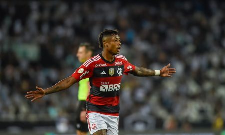 Bruno Henrique comemora o gol sobre o Botafogo (Foto: Marcelo Cortes/Flamengo)