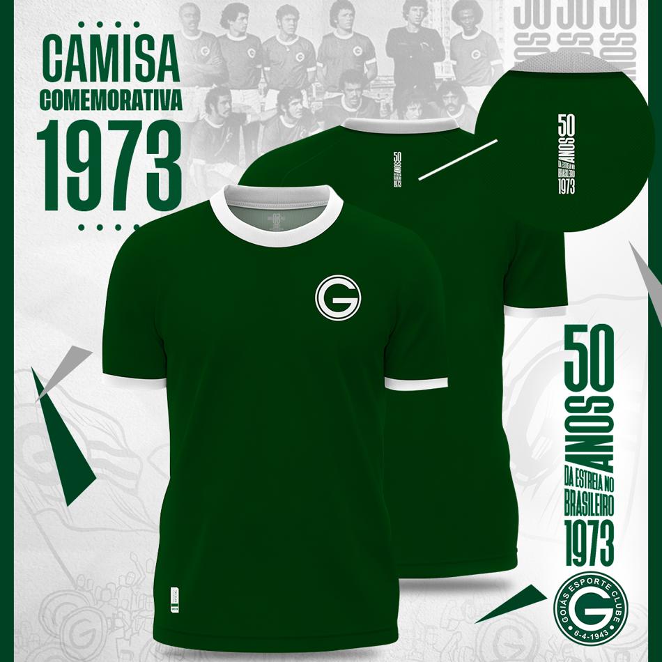 Goiás lança o uniforme retrô em homenagem aos 50 anos da estreia da equipe no Campeonato Brasileiro - Foto: Divulgação