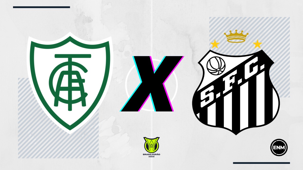 América e Santos se enfrentam neste domingo (Arte: Divulgação/Esporte News Mundo)