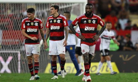Ayrton Lucas, Pedro e Gerson em Flamengo x São Paulo