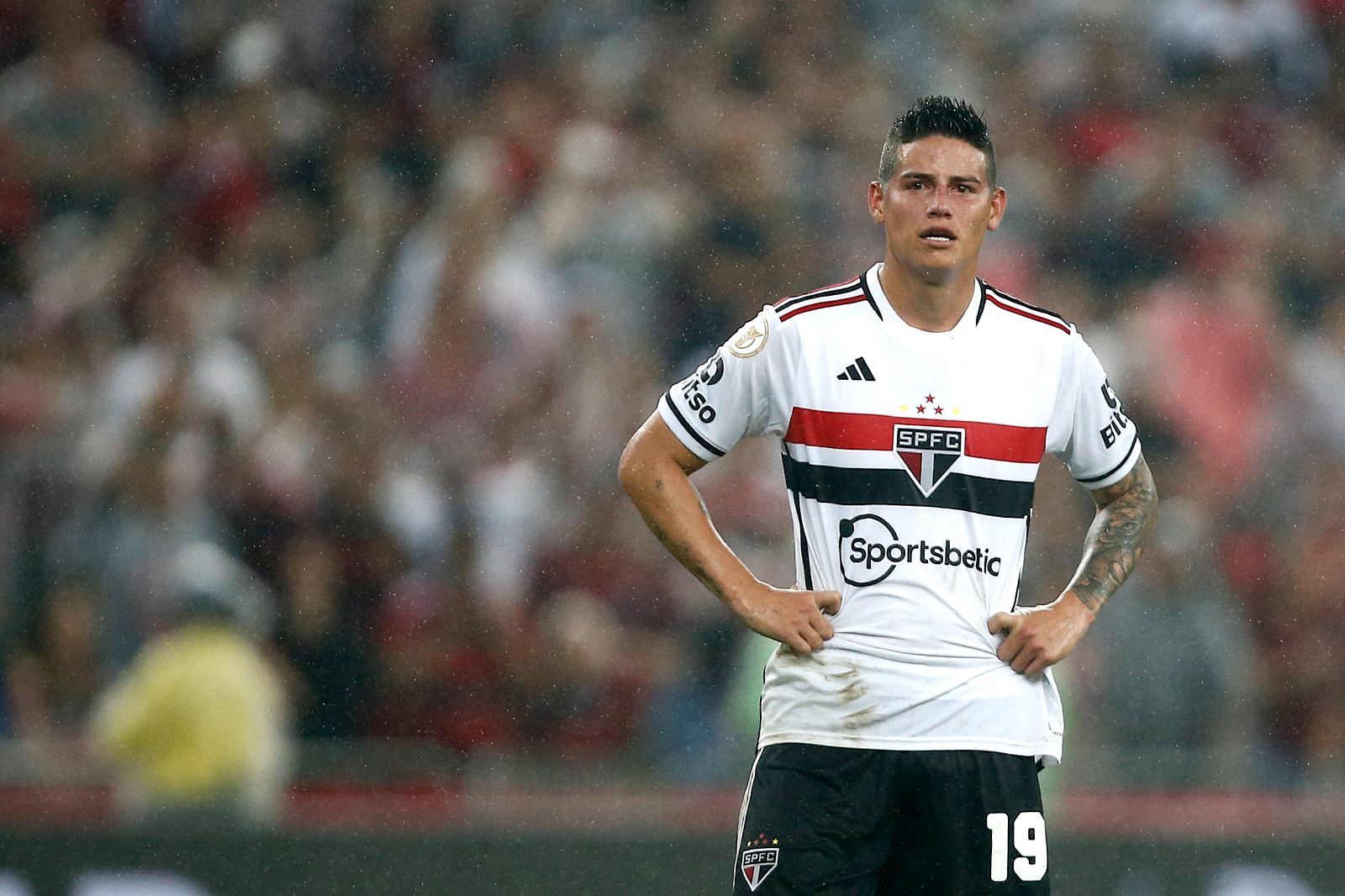 James Rodríguez em mais uma de suas atuações pelo São Paulo (Foto: Wagner Meier/Getty Images)