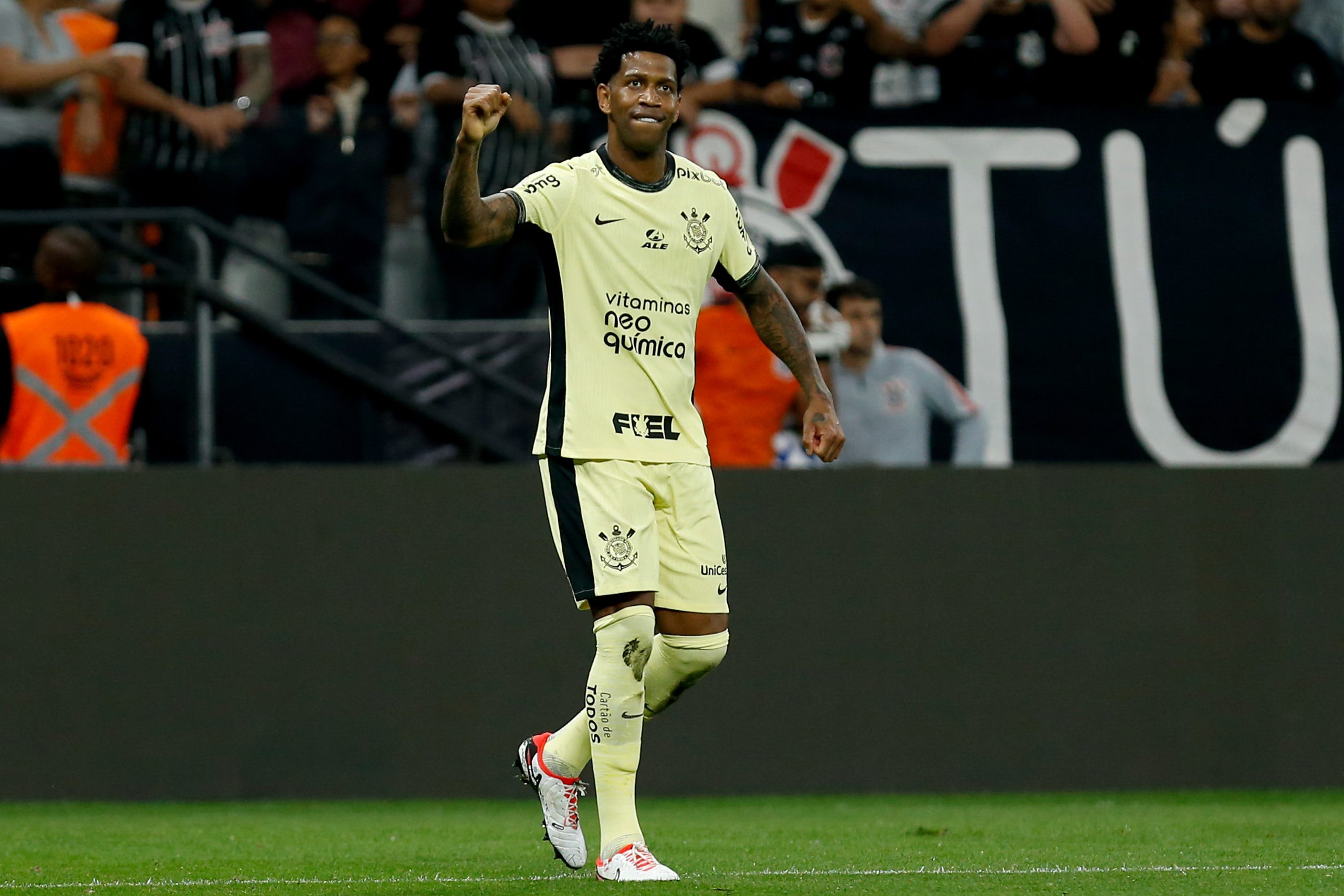 Gil comemora gol marcado contra o Botafogo (Photo by Ricardo Moreira/Getty Images)