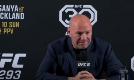 Dana White na coletiva do UFC 293 (Foto: Reprodução/Youtube)