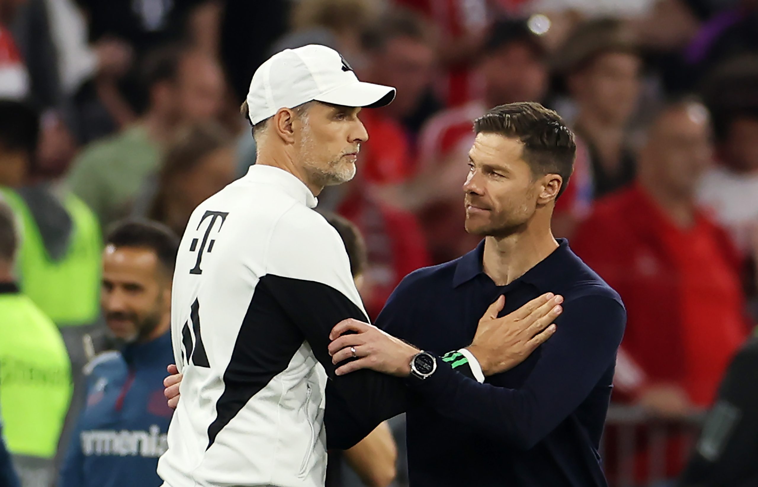 Thomas Tuchel e Xabi Alonso, técnicos de Bayern e Bayer Leverkusen (Lars Baron/Getty Images)