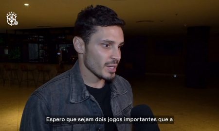 VÍDEO: Raphael Veiga se apresenta e fala em ‘conquistar espaço’ na Seleçã‌‌‌‌o Brasileira (Foto: Reprodução/CBF TV)