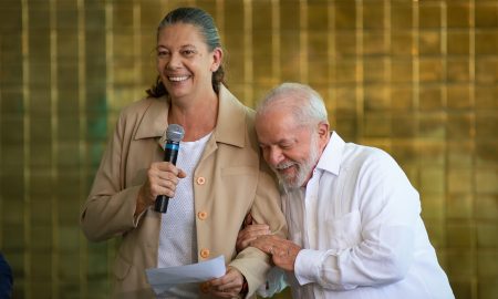 Ana Moser com o presidente Lula (Foto: Andressa Anholete/Getty Images)