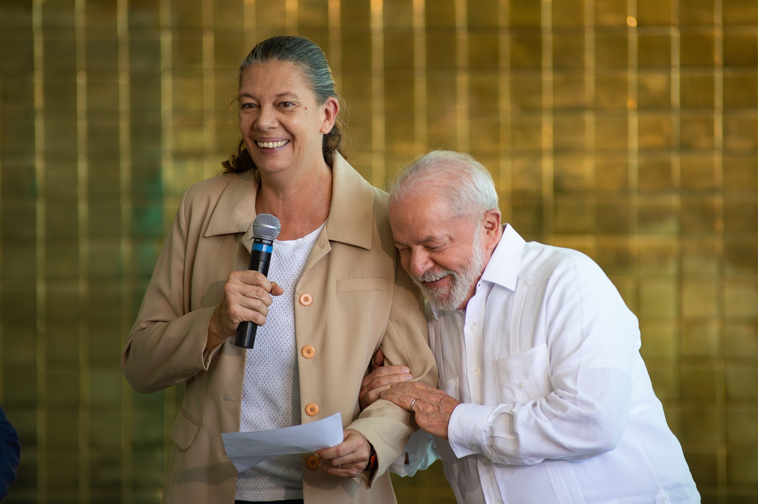 Ana Moser com o presidente Lula (Foto: Andressa Anholete/Getty Images)