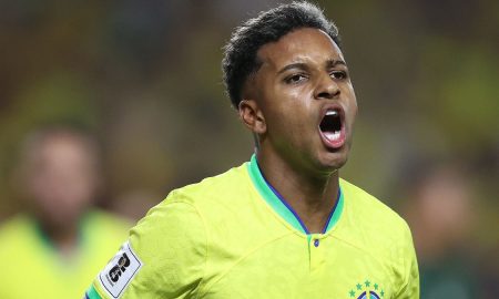 Rodrygo exalta torcida e assistência para Neymar em goleada da Seleção Brasileira (Foto: Vitor Silva/CBF)